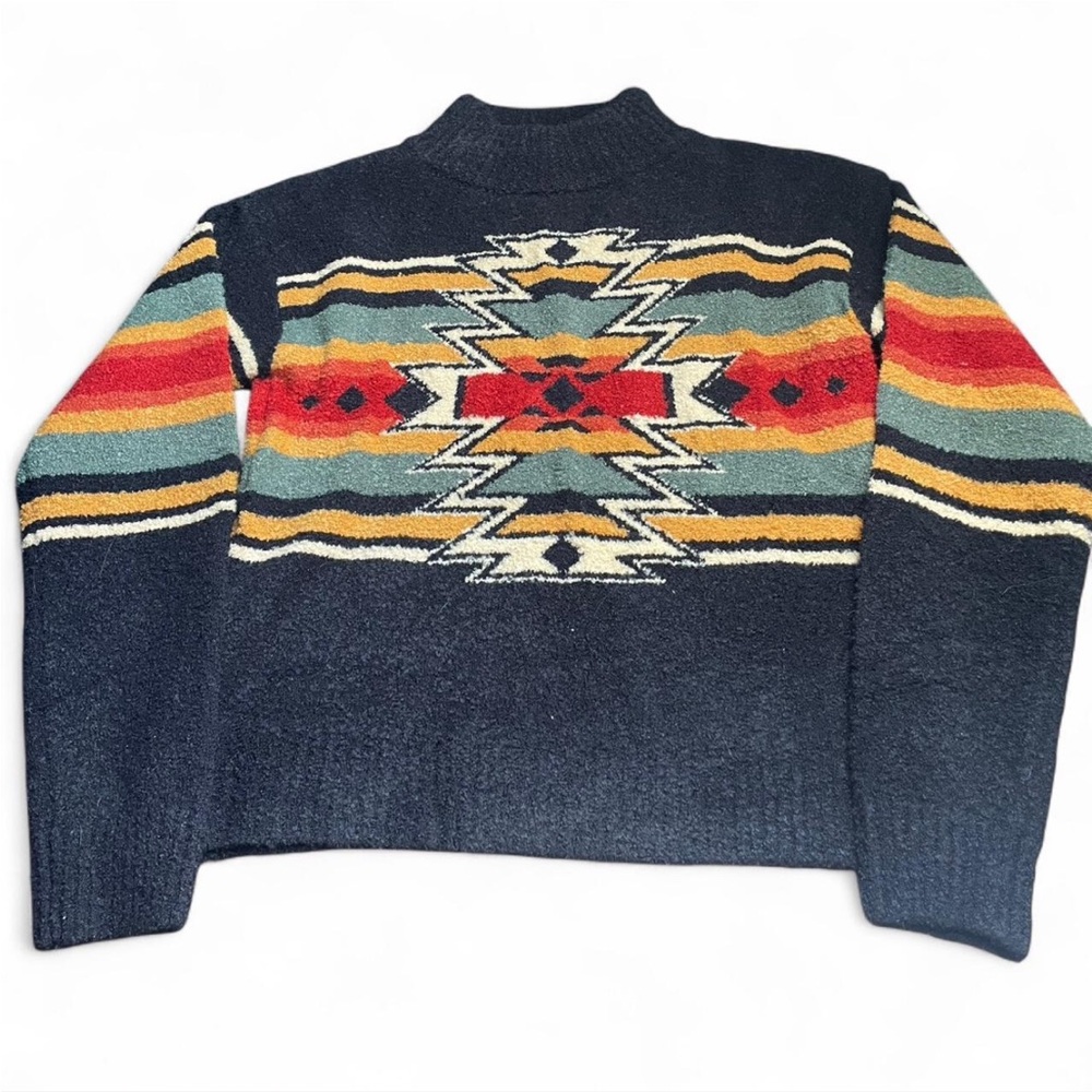 PANHANDLE MOCK NECK SOUTHWEST SWEATER